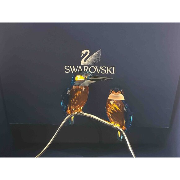 Swarovski Crystal #945090 Kingfishers Color Figures - Picture 1 of 7